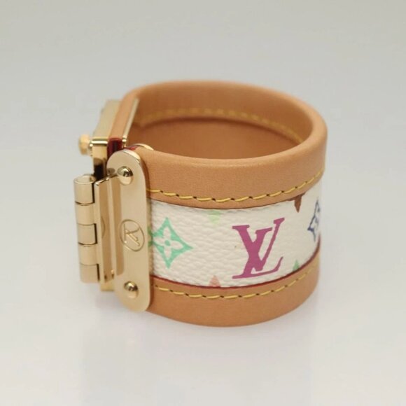LOUIS VUITTON Monogram Multicolor Cerule Bracelet White M92593 LV Auth 132793V - Picture 4 of 11